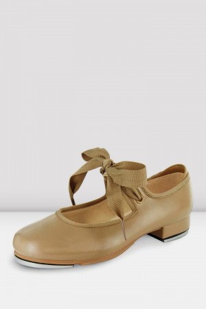 Brown BLOCH Annie Tyette Kids' Tap Shoes | JCRN72659