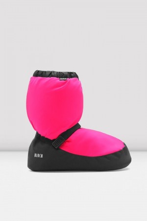 Fluorescent Pink BLOCH Kids' Warm Up Booties | TUFN68409