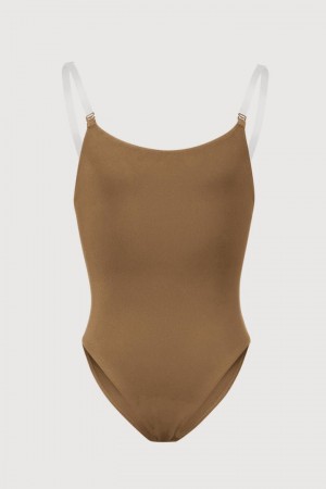 Olive BLOCH Auva Adjustable Strap Kids' Bodysuit | FARW28406