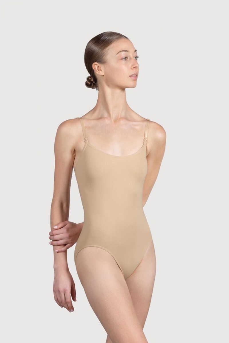 Brown BLOCH Estrella Adjustable Strap Women\'s Bodysuit | HQCD48021