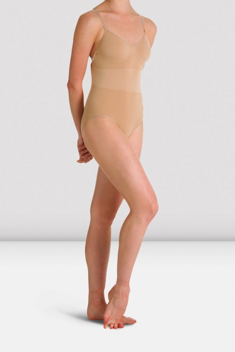Brown BLOCH Support Full Back Women\'s Bodysuit | ONQP52367